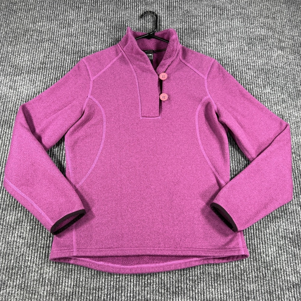 North Face‎ Pullover Womens Medium Fleece Button Collar Outdoor Hiking Jacket